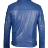 harrington blue leather jacket