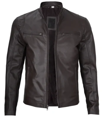 mens dark brown clinton jacket