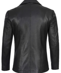 Men's Surrey Black Leather Blazer