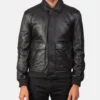 Men's Coffmen Black A2 Leather Bomber Jacket