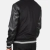 Men's Harrison Hybrid Black Varsity Jacket