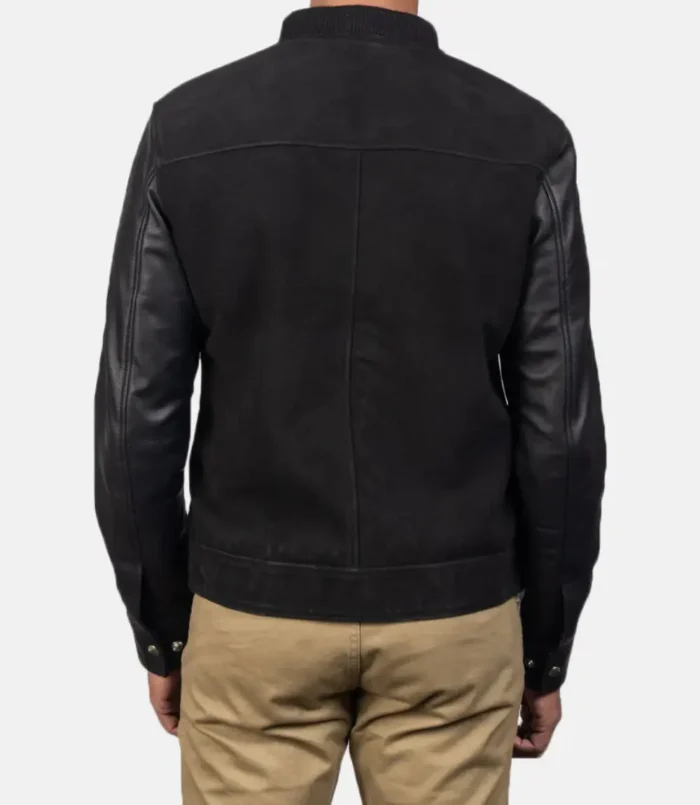 Men's Plain Hybrid Black Bomber Jacket