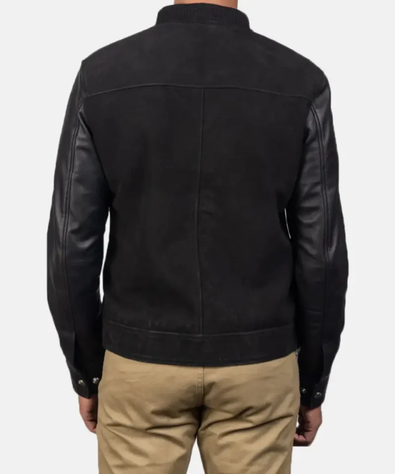 Men's Plain Hybrid Black Bomber Jacket