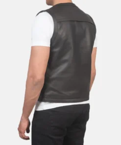 Men's Brown Safari Leather Vest
