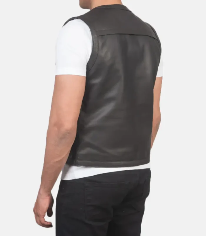 Men's Brown Safari Leather Vest