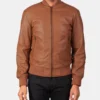 Men's Shane Brown Leather Bomber Jacket