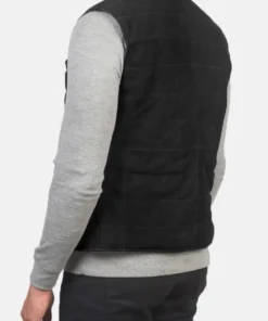 Men's Black Tony Suede Vest