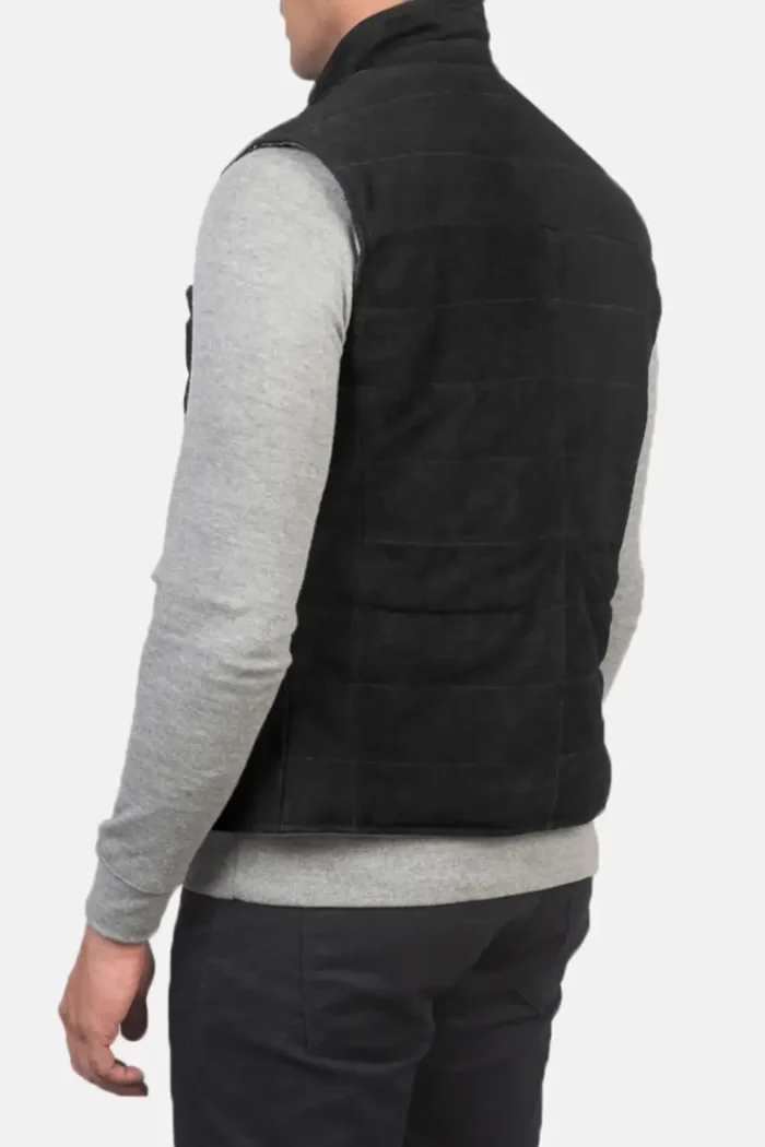 Men's Black Tony Suede Vest
