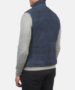 Men's Blue Tony Suede Vest