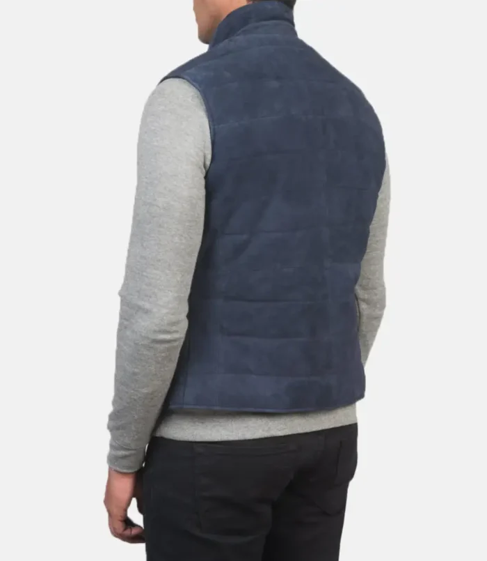 Men's Blue Tony Suede Vest