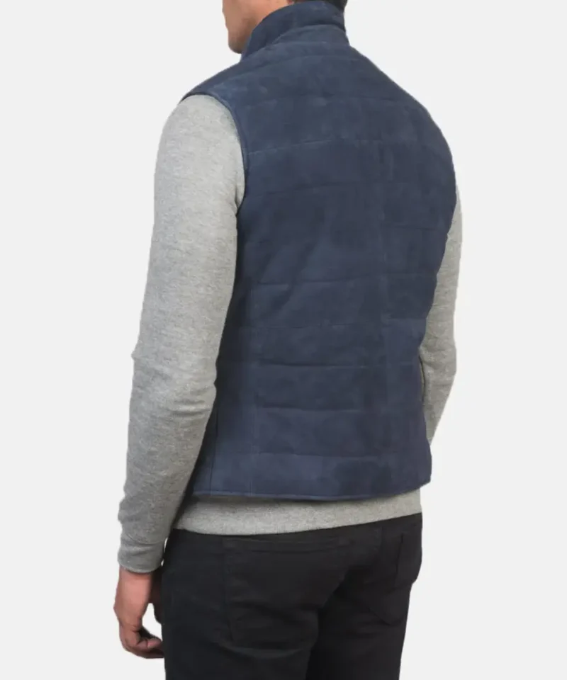 Men's Blue Tony Suede Vest