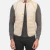 Men's Tony Off-White Suede Vest