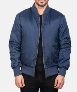 Men's Zack Blue Bomber Jacket
