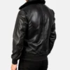 Men's Black Airin G-1 Leather Bomber Jacket