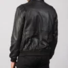 Men's Black A2 Coffmen Leather Bomber Jacket  