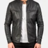 Men's Ionic Black Leather Jacket