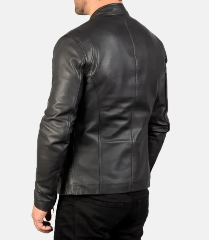 Men's Black Ionic Leather Jacket