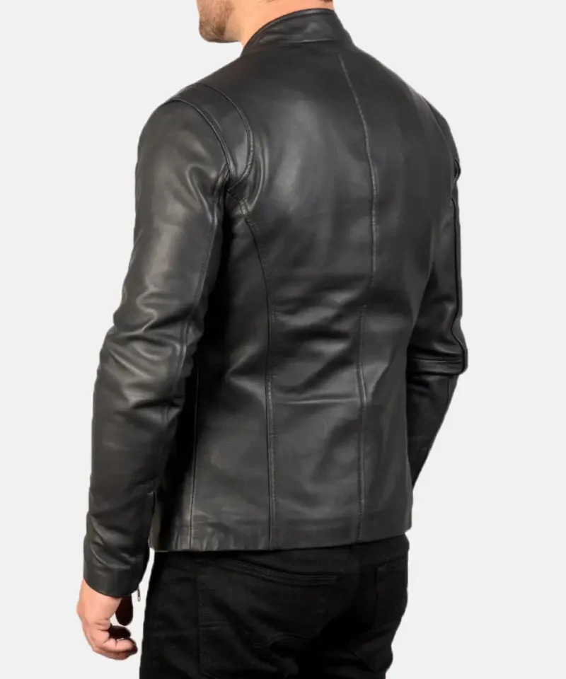 Men's Black Ionic Leather Jacket