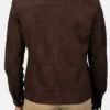 Men's Mocha Suede Plain Bomber Jacket