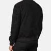 Men's Black Shane Suede Bomber Jacket