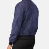 Men's Blue Shane Suede Bomber Jacket