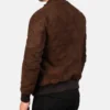 Men's Mocha Sven Suede Bomber Jacket