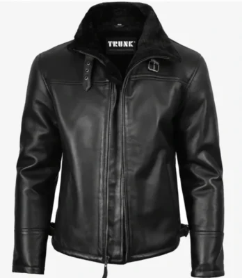 Men's B3 Bomber Black Shearling Leather Jacket