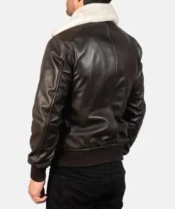 Men's Brown Airin G-1 Leather Bomber Jacket
