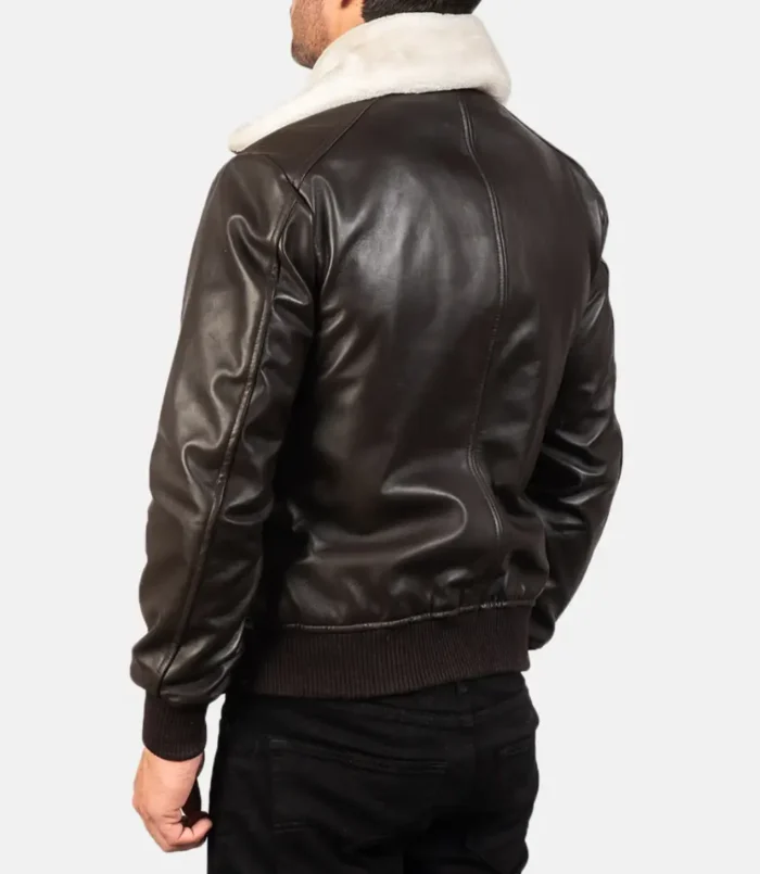 Men's Brown Airin G-1 Leather Bomber Jacket