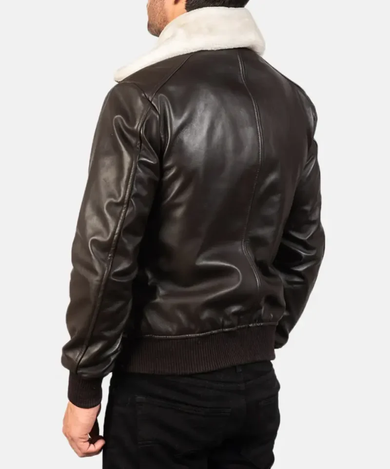 Men's Brown Airin G-1 Leather Bomber Jacket