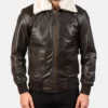 Men's Airin G-1 Brown Leather Shearling Jacket