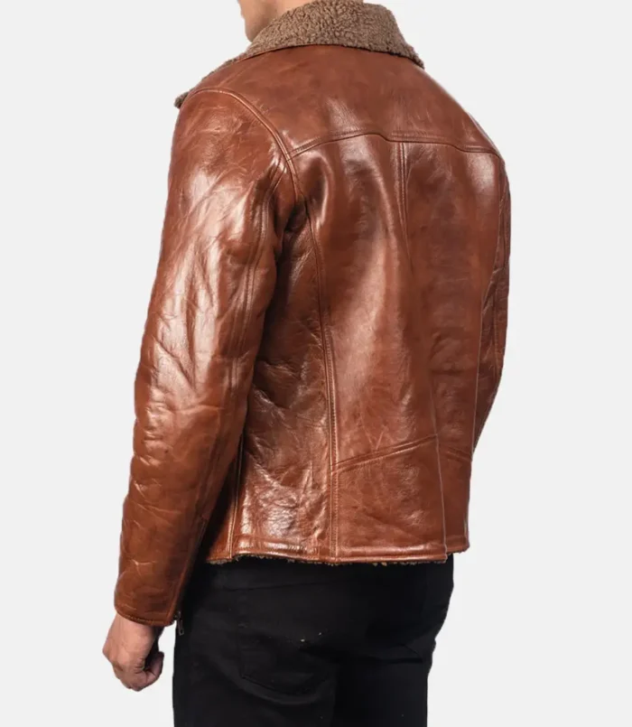Men's Brown Alberto Shearling Leather Jacket