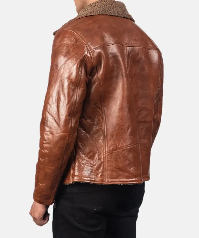 Men's Brown Alberto Shearling Leather Jacket