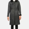 Women's Alina Shearling Black Leather Coat