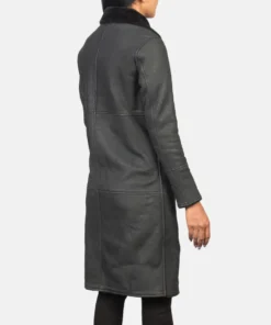 Women's Black Alina Shearling Leather Coat