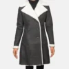 Women's Amie Black Double Breasted Shearling Coat