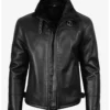 Men's B3 Bomber Black Shearling Leather Jacket