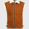 Women’s Ballerina Brown Shearling Leather Vest