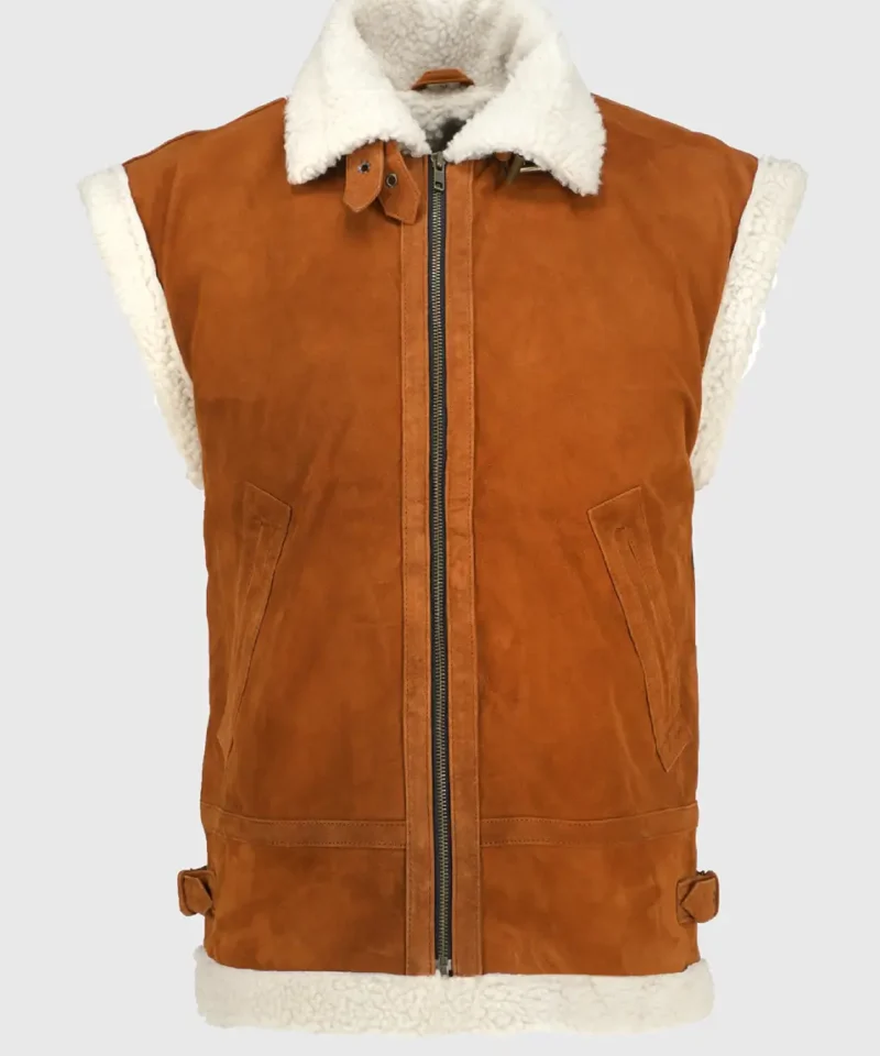 Women’s Ballerina Brown Shearling Leather Vest