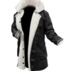 Men's Bane Swedish Bomber Real Leather Black Winter Coat