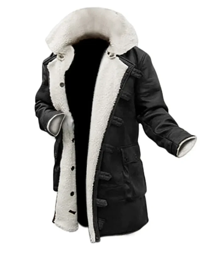 Men's Bane Swedish Bomber Real Leather Black Winter Coat