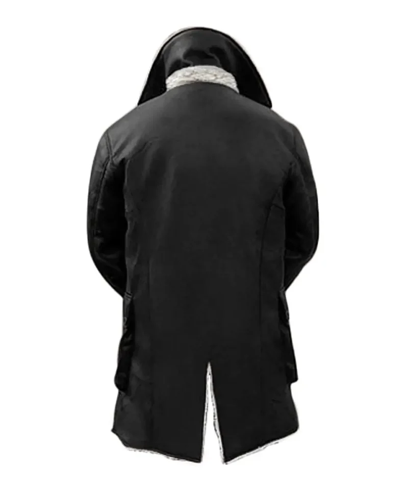 Men's Bane Swedish Bomber Real Leather Black Winter Coat