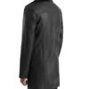 Men's Black Leather Coat