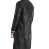Men's Black Leather Varsity Coat