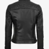 Women's Black Real Leather Biker Style Jacket