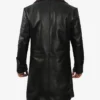 Men's Black Real Leather Shearling Coat