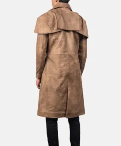 Men's Brown Classic Leather Duster