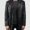 Men's Classmith Black Leather Coat