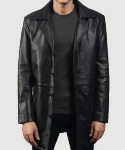 Men's Classmith Black Leather Coat