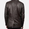 Men's Brown Daron Leather Blazer
